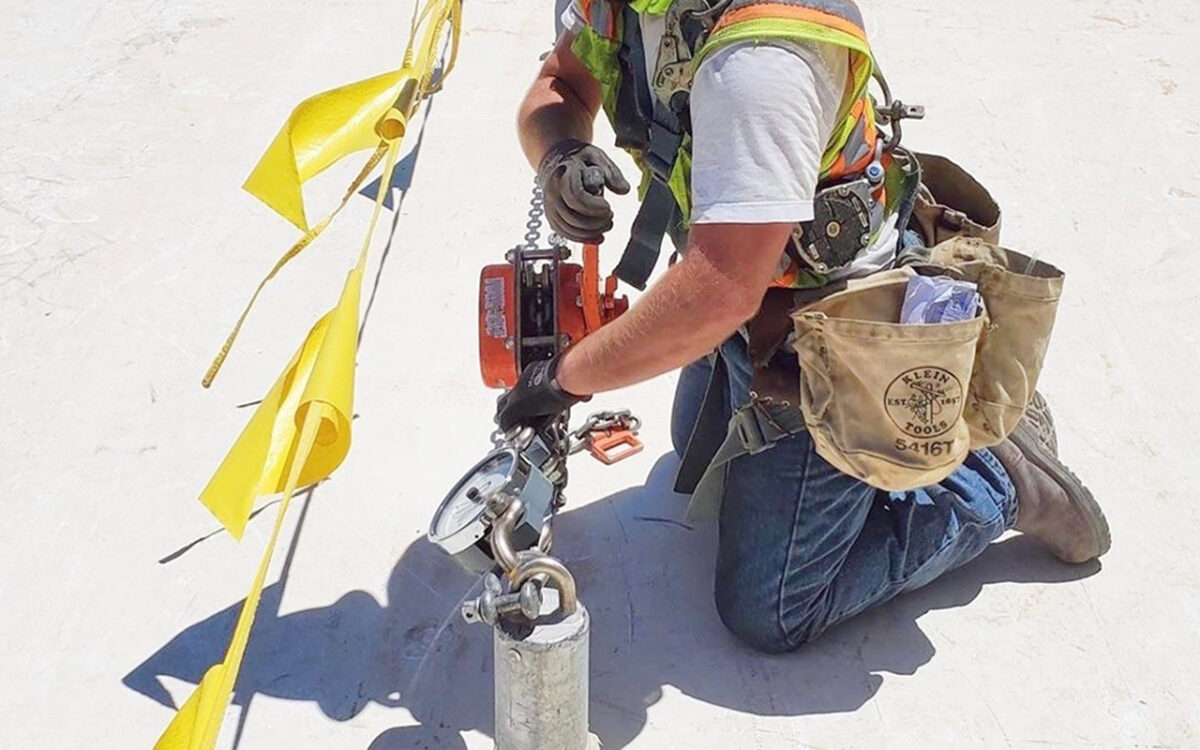 roof anchor load testing